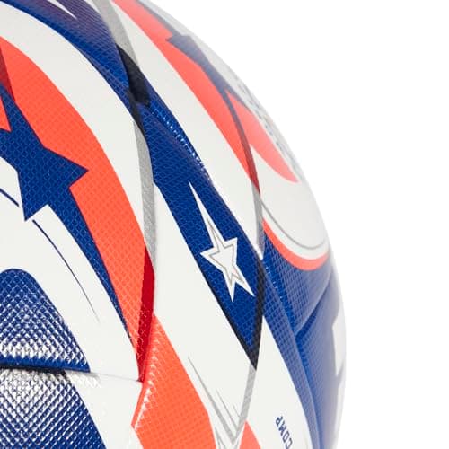 adidas FIFA Club World Cup Competition Ball - Thermally Bonded Seamless Construction, FIFA Quality Pro Certified, Bold Design Inspired by Flags and Stars (White/POBLUE/DKBLUE/Lucre, 4) — view 2