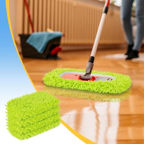 Unoutur Reusable Dry Sweeping Cloths Microfiber Wet Mop Pads Compatible with Swiffer Sweeper Mop Replacement Sweeping Mopping pad Refills for Hardwood Surface Floor Cleaning (4PCS) — view 2
