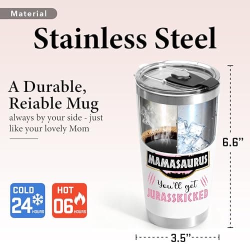 Gifts for Mom from Daughter, Son for Mothers Day, Christmas, Birthday - Birthday Gifts for Moms, Birthday Present for mom, Happy Birthdays Moms - Best Mother Tumbler 20Oz Stainless Steel Coffee Cup — view 3