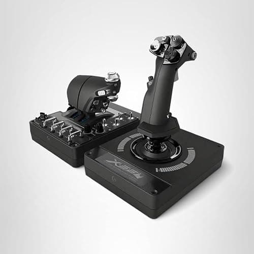 Logitech G X56 H.O.T.A.S Throttle and Joystick Flight Simulator Game Controller, 4 Spring Options, +189 Programmable Controls, RGB Lighting, 2x USB, PC - Black — view 6