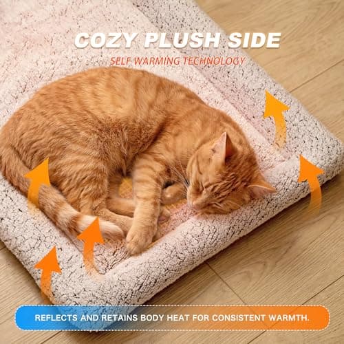 Cat Cooling Mat, Self Warming Cat Bed, Reversible Warm & Cooling Cat Bed, Winter Warm Cat Pad & Summer Cooling Cat Mat for Kittens & Small Dogs, Perfect for Crates, Beds & Sofas, Gray, 18" x 24" — view 2
