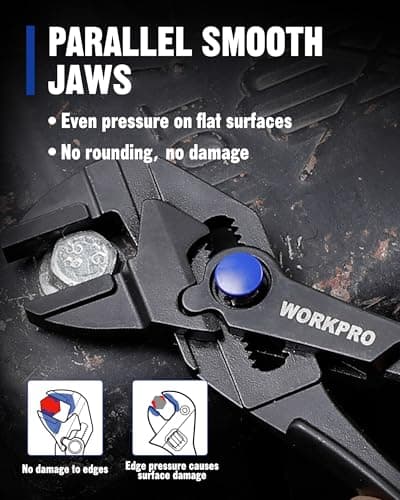 WORKPRO Mini Pliers Wrench, 4-Inch Wrench Pliers with Smooth Parallel Jaws — view 3