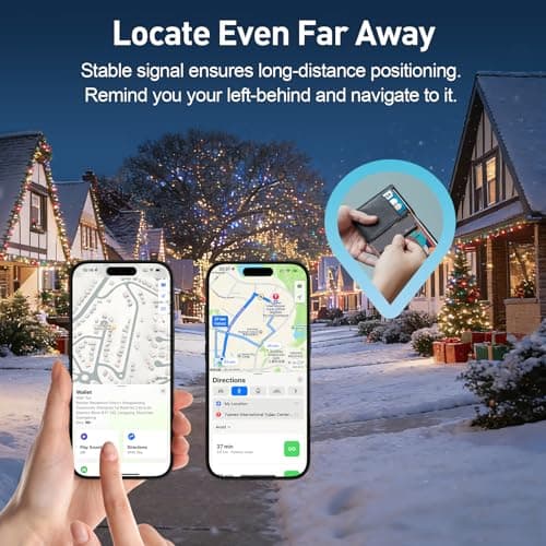 2026 Apple MFi Certified Wallet Tracker Smart Card for Find My iPhone Ultra Thin Air Tracker Tag for Travel, 5 Years+ Staying Power, IP69 Waterproof, Key Finder & Item Locator for Keys, Bags, Passport — view 3