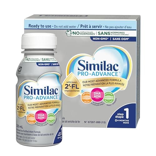 Similac Pro-Advance with 2′-FL, Step 1, Baby Formula, Easy To Digest, 0 - 12 Months, Ready to Feed, 16 x 235 mL