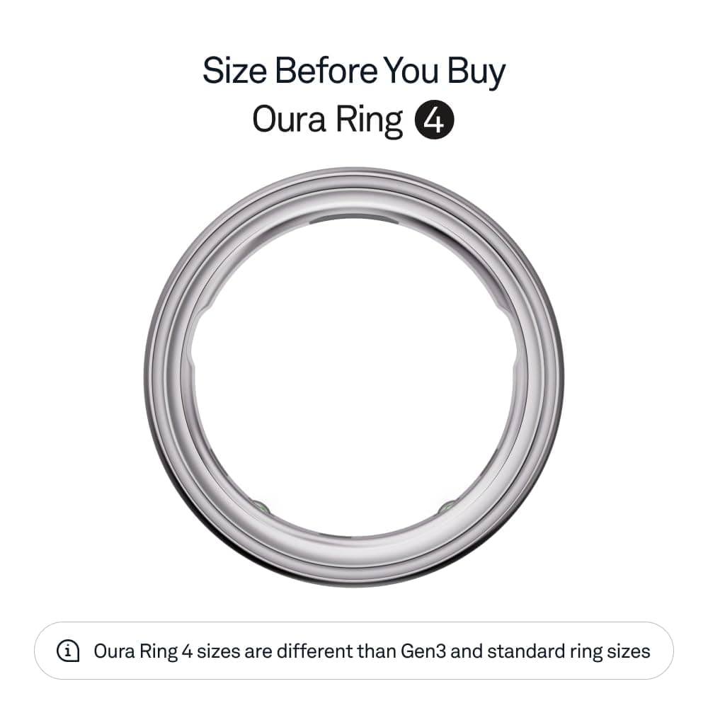 Oura Ring 4 - Silver - Size 9 - Size Before You Buy — view 2