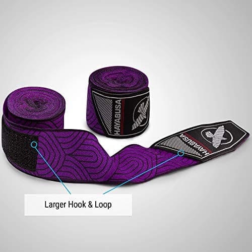 Hayabusa Boxing Hand Wraps Perfect Stretch 4.0 for Men & Women - Purple Lotus, 180 inches — view 3