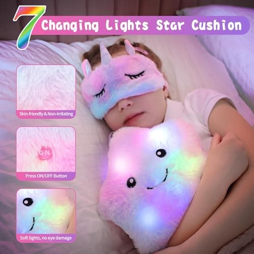 Cherry Tale Mermaid Toys Gifts for Girls 4-6 7 8 9 10 Years Old, Girls Birthday Gifts Set with Light Up Star Pillow Diary Plush DIY Water Bottle Kits, for Daughter Niece Christmas — view 2
