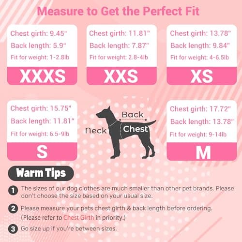 SIMCAPY Dog Dress, Fashion Puppy Tutu Princess Dresses for Small Dogs Girl, Sweet Skirt with Dog Bowknot Clips, Spring Dog Cat Clothes Pet Apparel (Pink Floral Dress, XXX-Small) — view 3