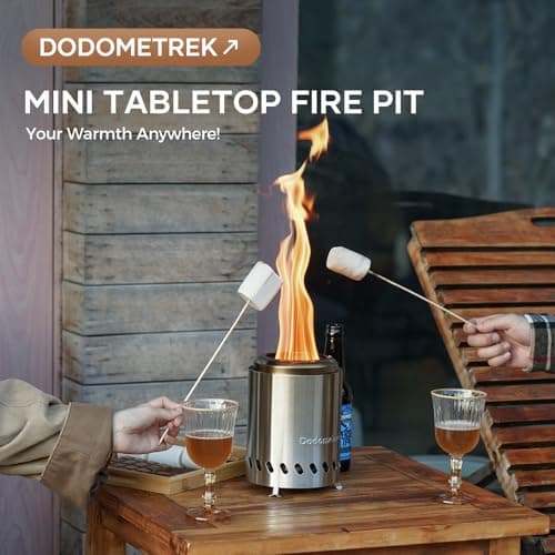 Mini Smokeless Fire Pit, Small Firepit with Stand, Portable Fire Pit 7 Inch Blue — view 5