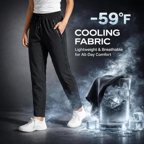Comfys fit Stretch Active Pants for Women Over 50 – Fit All Body Types,Ice Silk, Quick Drying,Breathable Pants (Blue-Straight,XX-Large) — view 2
