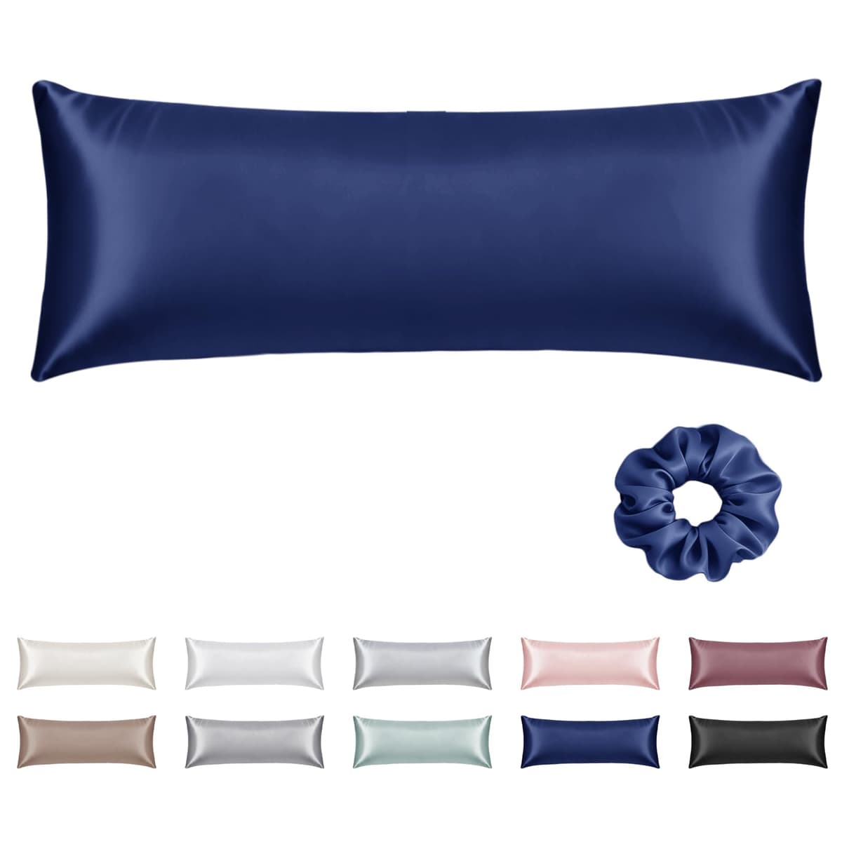 Vielit 2 Pack Satin Pillowcase for Hair and Skin Cooling,Soft as Silk Pillowcase for Hair and Skin,Easier Care than Silk Pillow Case Beige 50x75cm Gifts for Women Envelope & 2 Scrunchies — view 88