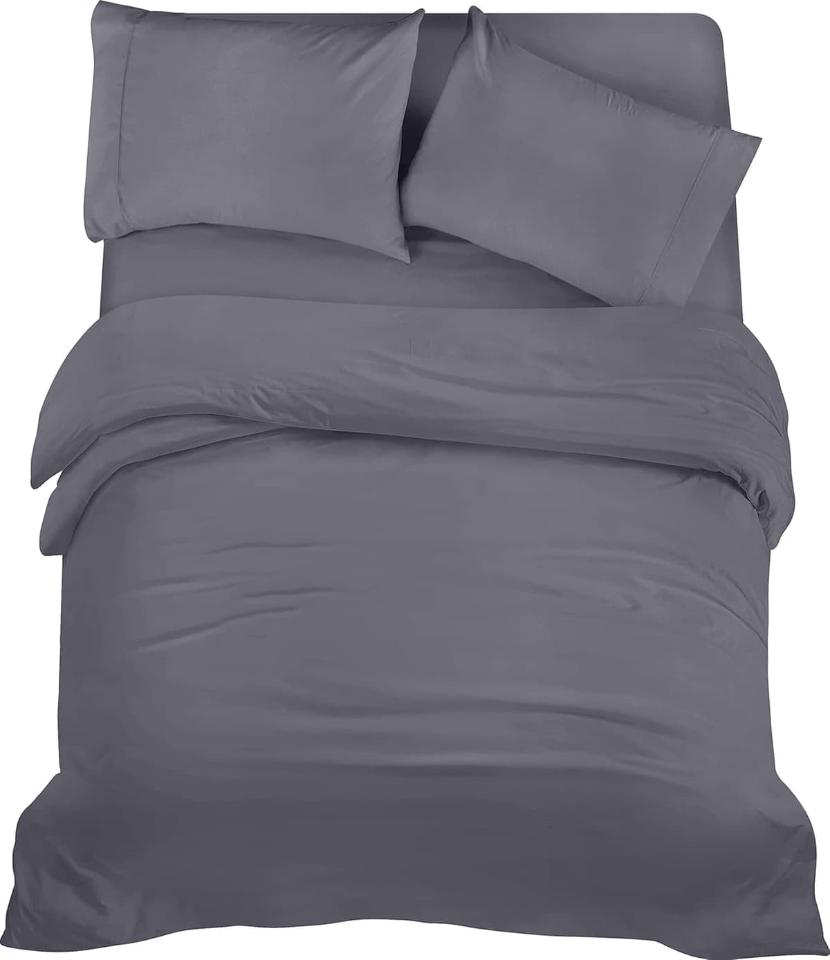 Utopia Bedding 3 Piece Single Bedding Set - Duvet Cover, Fitted Sheet with Pillow case - Soft Brushed Microfiber (Grey) — view 8