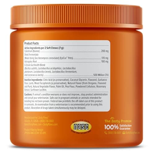 Zesty Paws Allergy Immune Bites - Dog Allergy Chews, Dog Probiotics for Itchy Skin and Ears, Lamb, 90ct — view 5