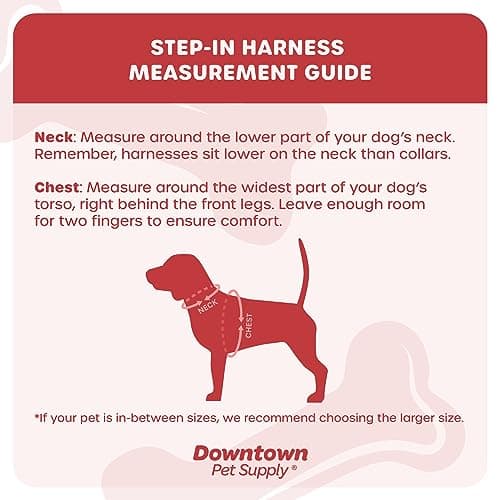 Downtown Pet Supply Step in Dog Harness for Small Dogs No Pull, Medium, Pink - Adjustable Harness with Padded Mesh Fabric and Reflective Trim - Buckle Strap Harness for Dogs — view 2