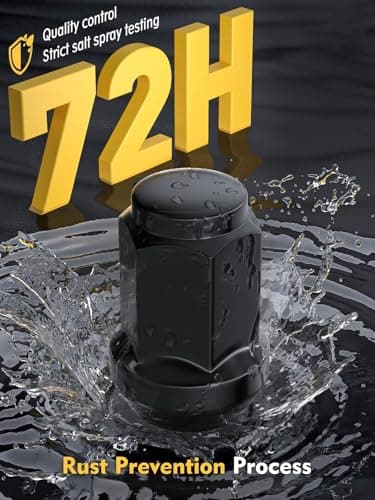 MIKKUPPA M12x1.5 Lug Nuts - Replacement for 2006-2020 Fusion, 2000-2023 Focus, 2001-2023 Escape Aftermarket Wheel - 20pcs Black Closed End Lug Nuts — view 2