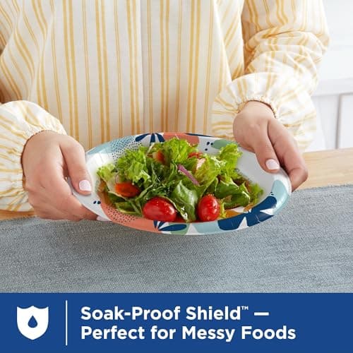 Dixie Medium Paper Plates, 8.5 Inch, 90 Count, 2X Stronger*, Microwave-Safe, Soak-Proof, Cut Resistant, Disposable Plates For Everyday Breakfast, Lunch, & Dinner Meals — view 3