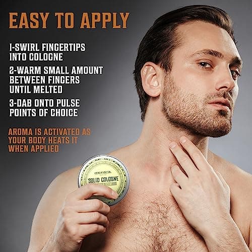 Viking Revolution Vetiver Mens Solid Cologne Men 2 Oz - Men Solid Perfume with Vetiver Cologne for Men - Balm Cologne for Mens Cologne Balm Travel Cologne Wax (1 pack, Vetiver) — view 2