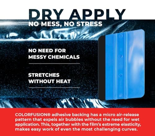 ColorFusion PPF by VViViD, Gloss Cosmic Blue Dry Apply PPF Vinyl Car Wrap Roll 1ft x 5ft — view 2