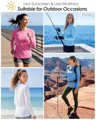 Boladeci Womens Workout Tops Long Sleeve Summer Shirts SPF Sun Protection Clothing Active Wear Hiking Running Gym Swimwear Orange Tshirt XS Rash Guard — view 4