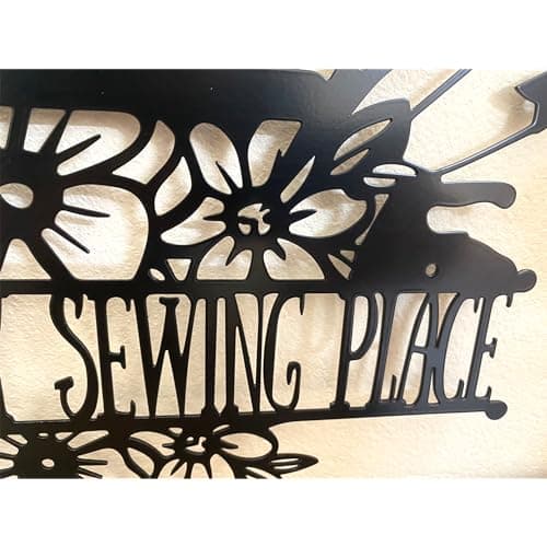 Personalized Sewing Machine Metal Sign - Quilting Room Custom Wall Decor for Mom, Grandma, Nana, Mimi - Unique Art Craft Gift for Women, Quilters & Sewers Who Have Everything — view 4