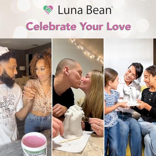 Luna Bean Hand Casting Kit – The Original Hand Mold Kit for Couples – Gifts for Him and Her - Anniversary Engagement Birthday Gifts for Women Men Mom Wife Boyfriend Girlfriend Wedding Bridal Shower — view 2