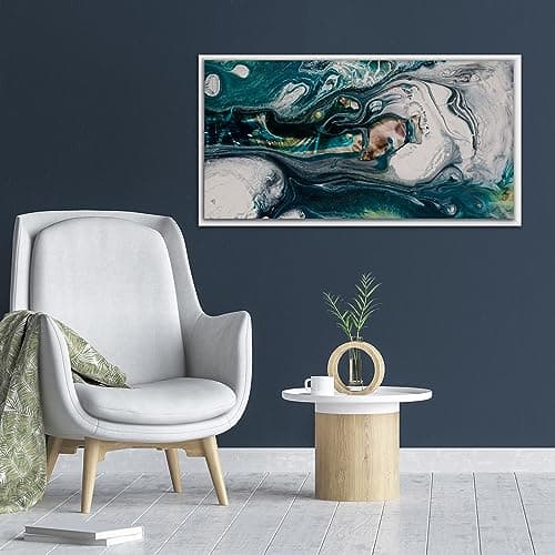 Pixy Canvas Floater Frame 16x20 for 3/4 (0.75) inch Deep Canvas Paintings/Canvas Prints/Wood Canvas Panels/Wall Art/Wall Decor/Home Decor/Artwork (White, 16 x 20 inch, Landscape) — view 2