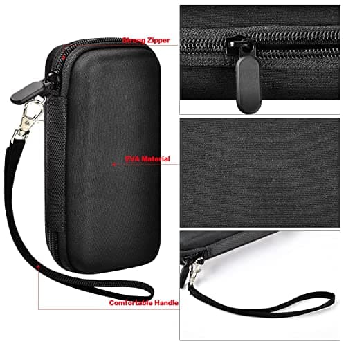 Case for Anker Magnetic Battery 10,000mAh Foldable Wireless Portable Charger, 633/622/621/321 5,000mAh Power Bank (MagGo) Holder, Storage for Baseus 6000mAh Cell Phone Power Delivery -Case Only-Black — view 3