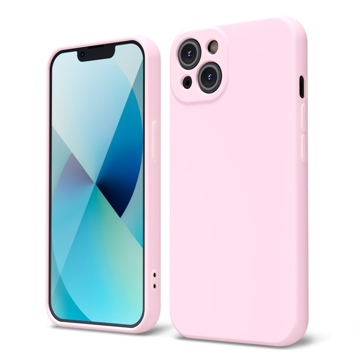 oakxco for iPhone 17 Pro Max Phone Case Liquid Silicone, Cute Thin Slim Grip Soft Rubber Gel for Women Men, Smooth Matte TPU Plain Solid Color Girly Simple Case with Camera Cover, Light Pink — view 1446