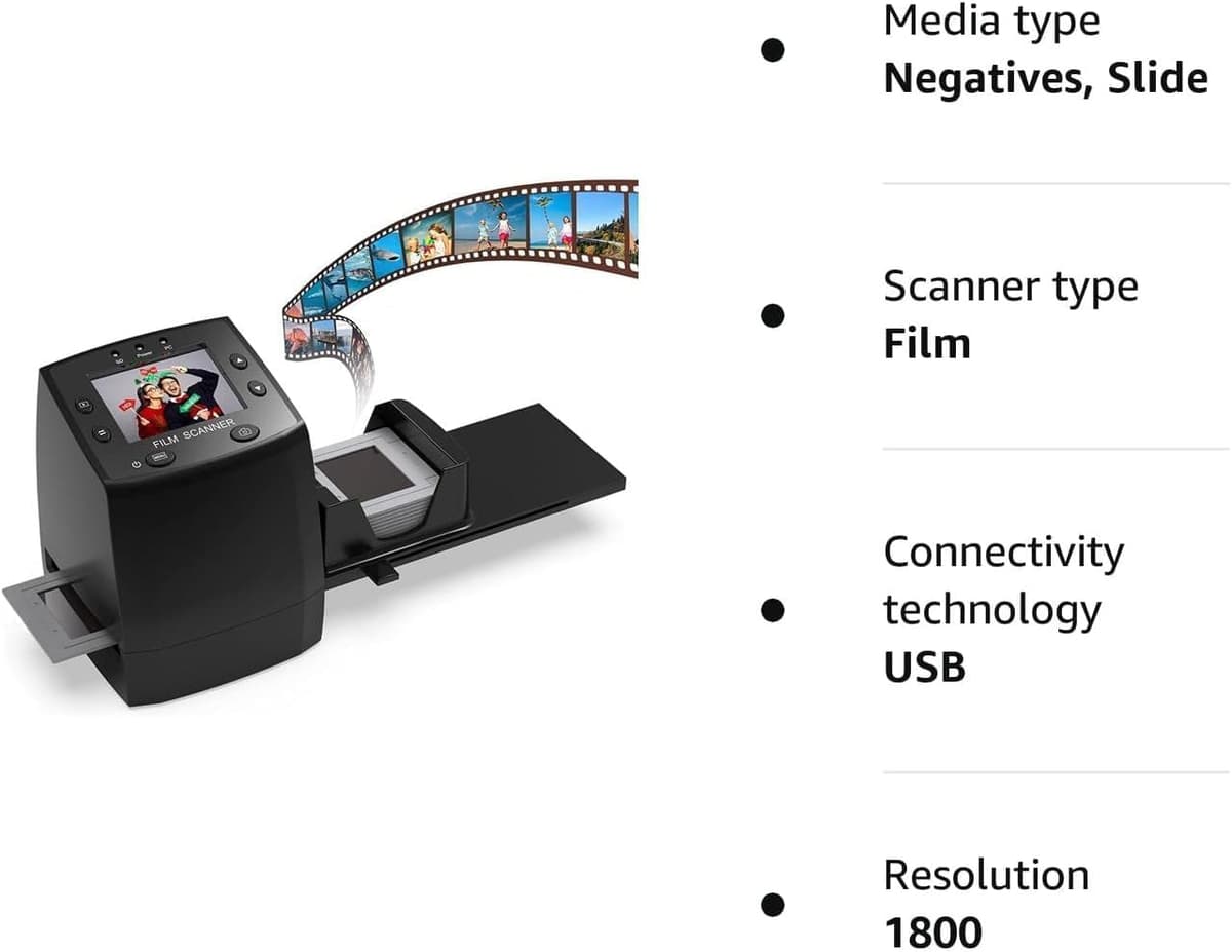 DIGITNOW!High Resolution 135 Film/Slide Scanner, Slide Viewer and Convert 35mm Negative Film &Slide to Digital JPEG Save into SD Card , with Slide Mounts Feeder No Computer/Software Required. — view 8