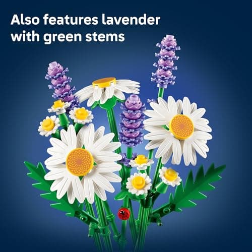 LEGO Botanicals Daisies Building Toy - Artificial Flowers Crafting Kit for Girls & Boys, Ages 9+ - Kids Room Decor for Book Shelf or Desk - Gift Idea for Birthdays - 11508 — view 3