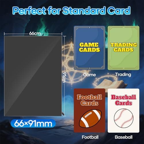 500 Counts Black Card Sleeves, Matte Card Sleeves Deck Card Protectors, Trading Card Sleeves Fit for MTG, Baseball Cards, Sports Cards, Game Cards — view 4