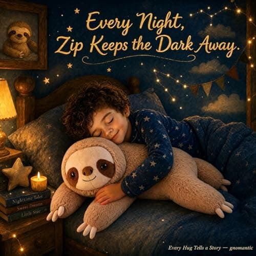 gnomantic Sloth Weighted Stuffed Animals, Plush Pillow for Kids — view 3