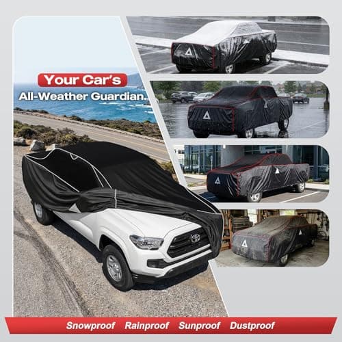 Tozaroa Hail Protector Car Cover for Truck(Length:250"-262"),Waterproof All-Weather Anti Hail Thick Multi-Layered EVA with Sun Visor&Storage Bag for F-150, Silverado, Ram, Sierra,Tundra, Tundra etc — view 6