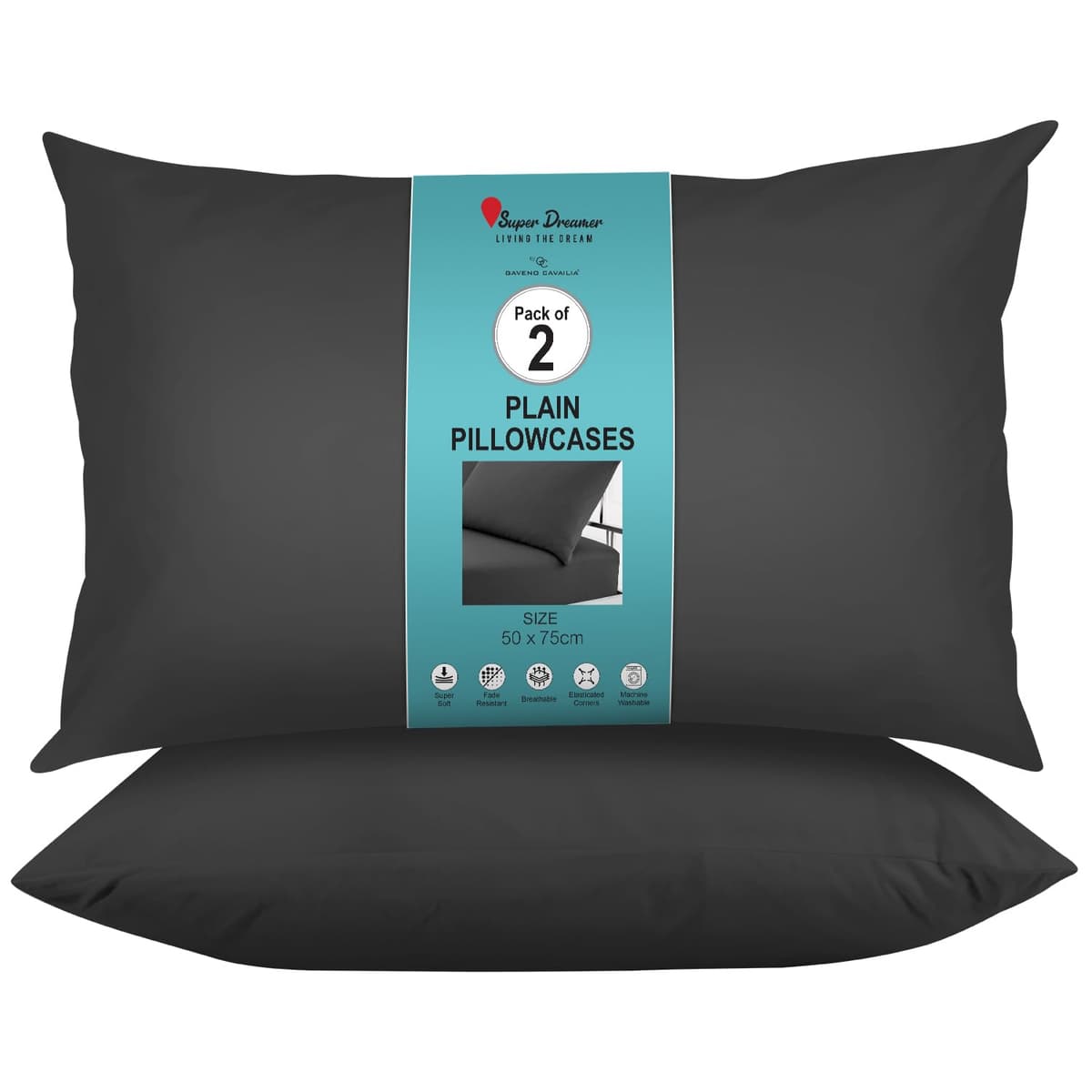 GC GAVENO CAVAILIA Fitted Sheet Single Bed (91 x 190cm) - Grey Bedding Sheets - Plain Dyed Microfiber Bed Sheets Single - (10 inch) 25cm Deep Pocket Bottom Sheet - Easycare - Wrinkle & Fade Resistant — view 49