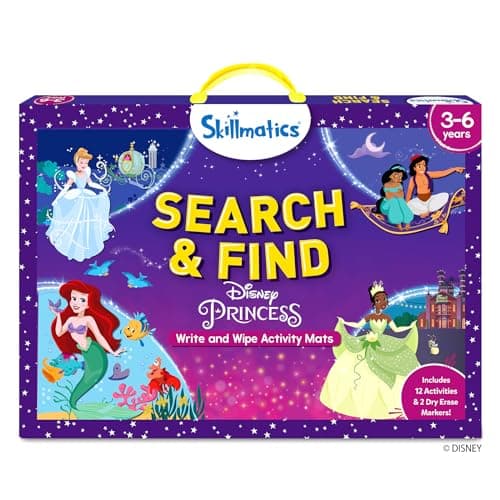 Skillmatics Search and Find Book – Disney Princess, Gift for Girls & Boys