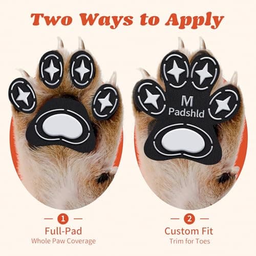 Padshld Dog Paw Protectors, Anti Slip Paw Pads for Dogs - Traction Grips for Senior Dogs & Puppies on Hardwood Floors, Paw Stickers for Dog Feet with Secure Grip 6 Sets (24 Pcs) S — view 6
