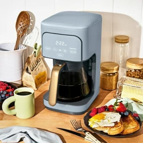 Wonderful Programmable 12-Cup Coffee Maker with Touch Controls, Auto Brew Timer, 1200W, 3 Brew Strengths, Keep Warm, Dishwasher-Safe, Premium Countertop Coffee Machine (Cornflower Blue) — view 3