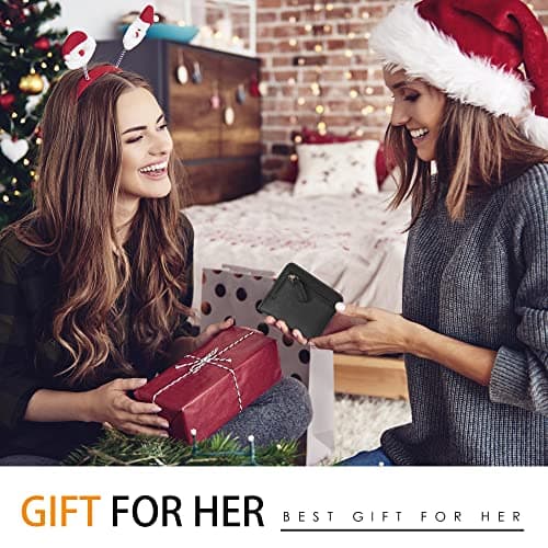 Toughergun Women’s Small Slim Leather Wallet with RFID Protection, Compact Bifold Mini Purse with Clear ID Window — view 3