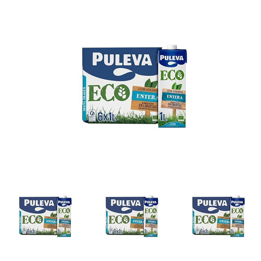 Puleva ECO - Leche Ecológica Entera BIO - Bienestar Animal - Brik UHT Pack 6 x 1L — view 8
