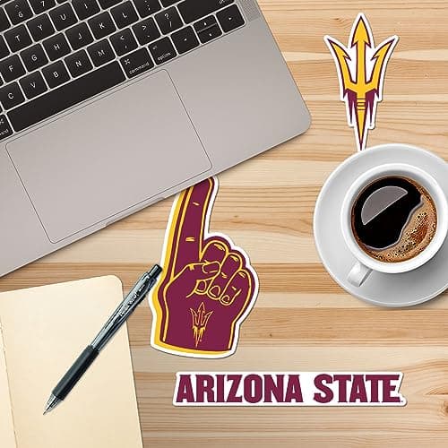 Arizona State University Premium Vinyl Sticker Pack – Large Waterproof Decals for Laptop, Water Bottle, Tablet, Car, Skateboard & More – Officially Licensed ASU Sun Devils Set of 8 — view 2