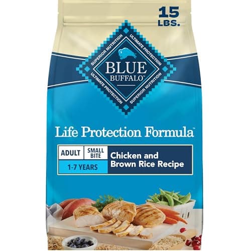 Blue Buffalo Life Protection Formula Chicken & Brown Rice Small Bite Adult Dry Dog Food, Supports Immunity with Antioxidant-Rich LifeSource Bits, Promotes Healthy Muscles, Skin & Coat Health, 15 lbs.