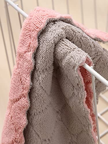 12 Pack Kitchen Towels Quick Dry Washcloths, Coral Velvet Dishtowels Multipurpose Reusable Dish Cloths, Soft Tea Towels Absorbent Cleaning Cloths Double-Sided Microfiber Towel Lint Free Cleaning Rags. — view 4