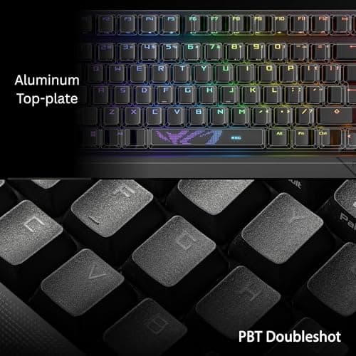 ASUS ROG Strix Scope II 96 Wireless Mechanical Gaming Keyboard – 96% Full-Size, Tri-Mode Connectivity, Hot Swappable Pre-lubed ROG NX Snow Linear Switches, PBT Keycaps, RGB, PC/Mac Support-Black — view 5