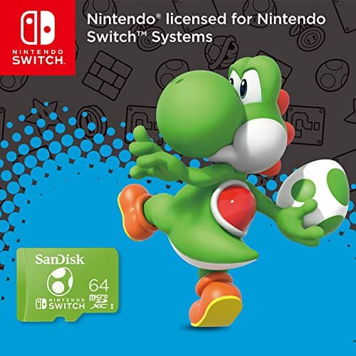 SanDisk 64GB microSDXC-Card Licensed for Nintendo-Switch, Yoshi Edition - SDSQXAO-064G-GN6ZN — view 3