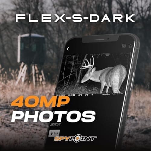 SPYPOINT Flex-S-Dark Solar Cellular Trail Camera – Built-in Solar Panel, 40MP Photos, 1080p Videos + Sound, No-Glow Game Camera, Night Vision, Motion Activated Trail Cam — view 4