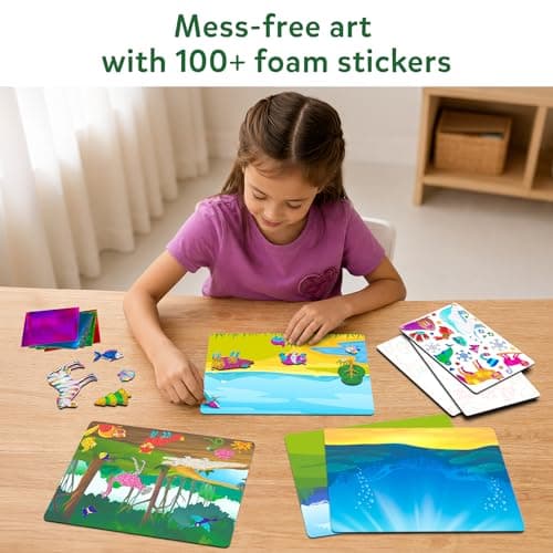 Skillmatics Foil Fun - Animals, No Mess Art for Kids, Travel Toys, Craft Kits, DIY Creative Activity, Screen-Free Entertainment, Gifts for Boys & Girls Ages 4, 5, 6, 7, 8, 9 — view 6