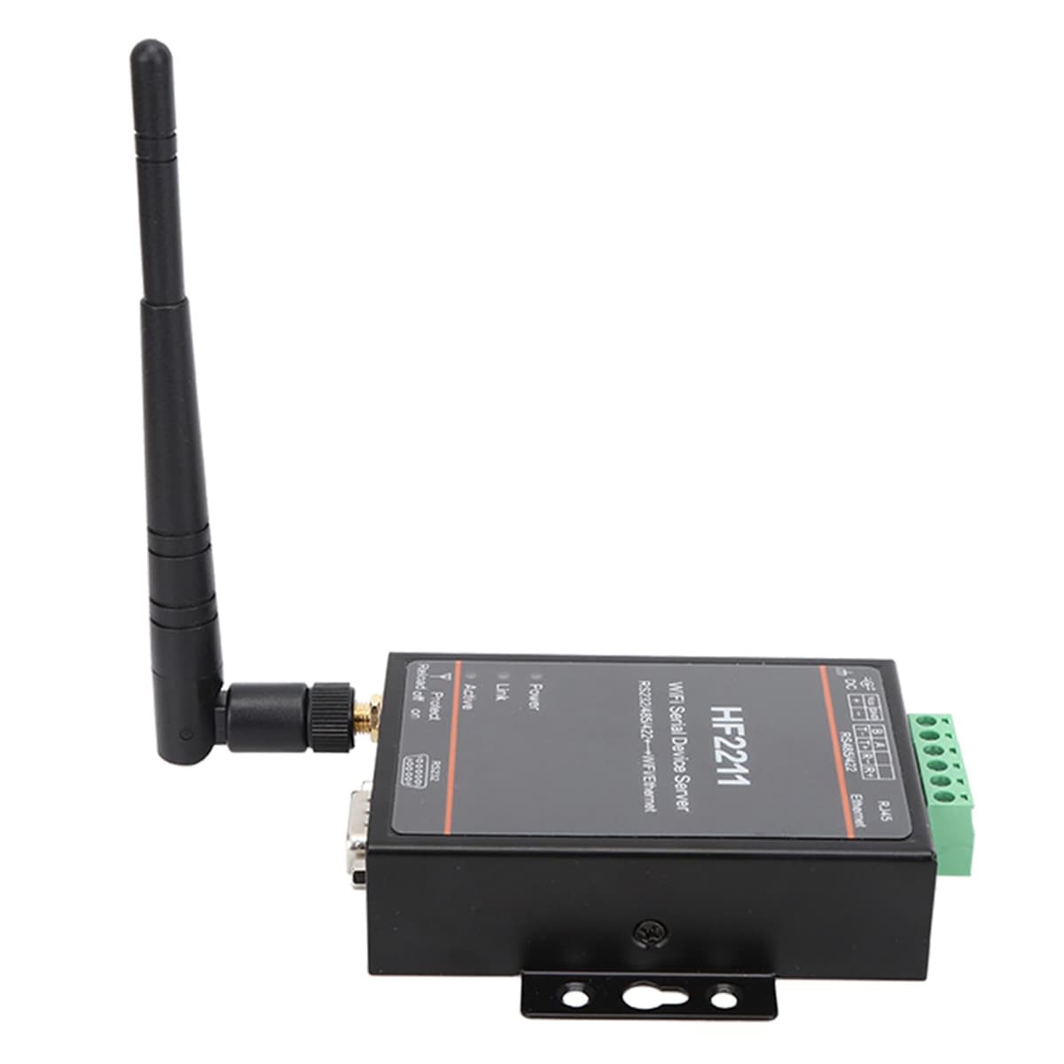 HF2211 Servidor Serial a WiFi y Ethernet DTU Comunicación de Red 5-36VDC Adaptador para Uso Industrial y Monitoreo Remoto — view 3