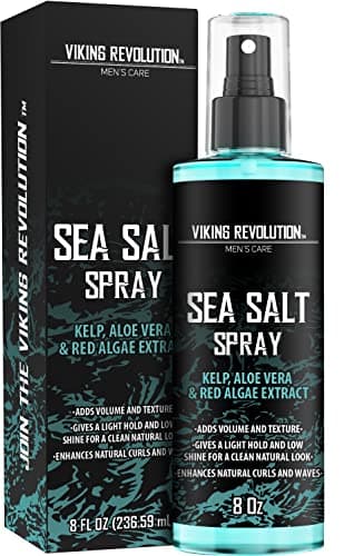 Viking Revolution - Sea Salt Spray Hair Men - 240ml - Texturizing Spray with Kelp, Aloe Vera & Red Algae Extract - Hairspray to Add Volume & Texture - Beach Hair Spray - Gifts For Men