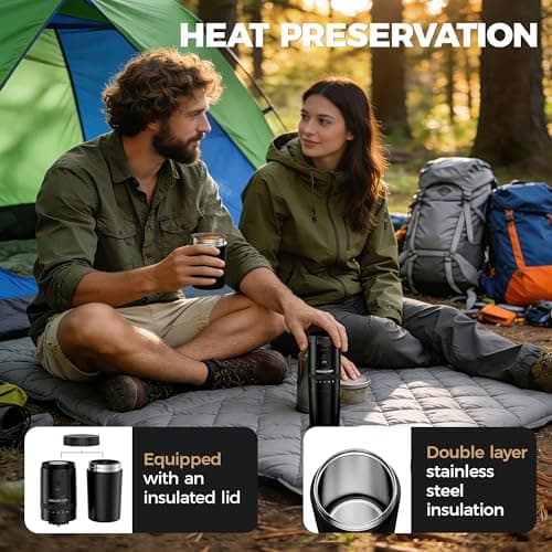 HAUSHOF Travel Coffee Maker,Coffee Grinder for Home,Camping — view 4