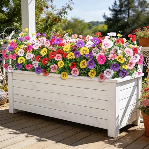 Ouddy Decor 24 Bundles Artificial Flowers for Outdoors, Fake Silk Flowers UV Resistant Faux Plastic Plants for Planters Vase Table Porch Patio Garden Spring Summer Indoor Outdoor Home Decor, Mixed — view 3